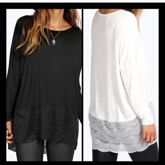 Tops - NWT So Soft Black Lace Viscose Top